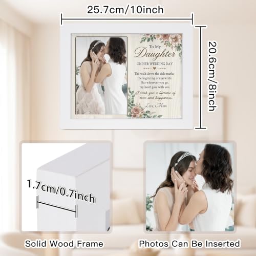 To My Daughter on Her Wedding Day - Light Up Photo Frame - color: Bride