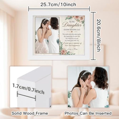 To My Daughter on Her Wedding Day - Light Up Photo Frame - color: Bride