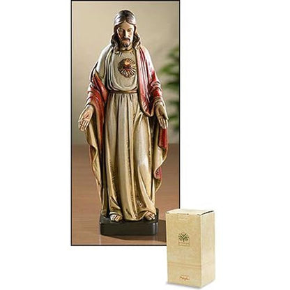Avalon Gallery Catholic Saints Figurine - Toscana Collection Religious Statue, 8" H, Sacred Heart - color: Sacred Heart