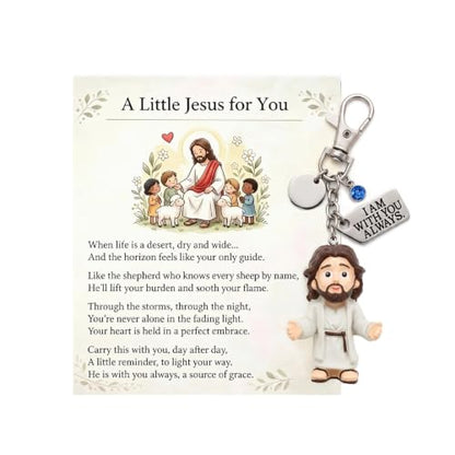 Angyape A Little Jesus for You - Mini Jesus Keychain Backpack Bag Charms Birthstone Charm Inspirational Christian Faith Gifts - color: Z3: March