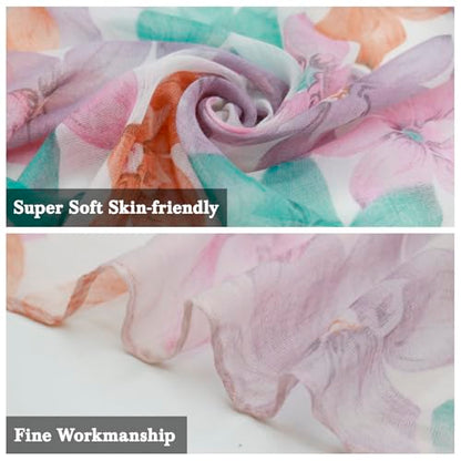 vimate Lightweight Scarf for Women Fashion Head Cover Hijab Cotton Voile Scarf Shawl Wrap for Spring Fall Winter Season - color: F3#.style 73