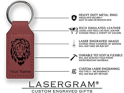 LaserGram Rectangle Keychain, Bible Verse John 3-16, Personalized Engraving Included - color: Burgundy