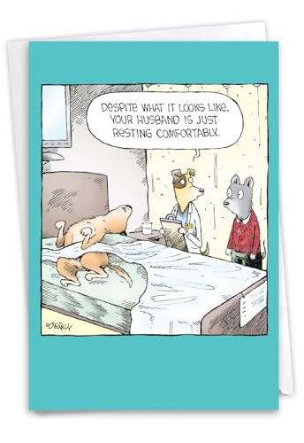 NobleWorks 1 Card Funny Get Well Dog Rest Recovery C10652GWG - style: Dog Rest