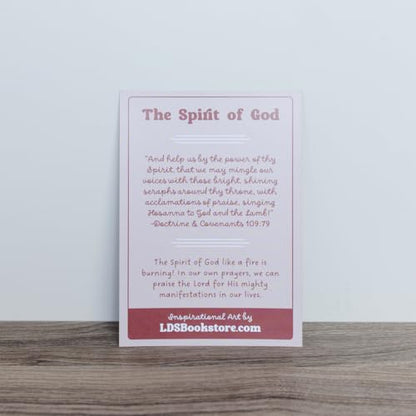 LDS Bookstore Small Christian Art Prints With Inspiring Scripture References And Messages (The Spirit of God, 3x4 Mini Card)