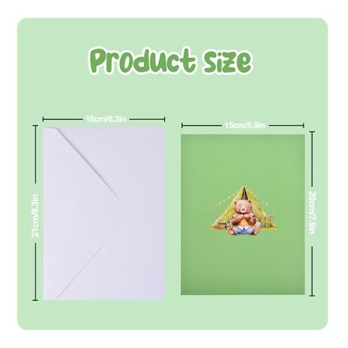 3D Pop Up Interesting Cards for men - Camping theme Greeting Card - color: Camping area