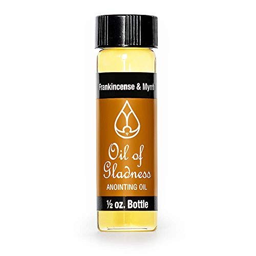 Oil of Gladness Frankincense and Myrrh Anointing Oil - Oil for Daily Prayer, Ceremonies, and Blessings 1/2 oz - size: 0.5 Fl Oz (Pack of 1)