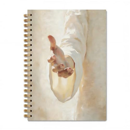 Neutral Christian Jesus Spiral Notebook Journal, Jesus Gifts for Women Men, Christian The Hand Of God Bible Verse Notebook Journal for School Office Supplies, 5.5 x 8.3 Inch - color: 21Child