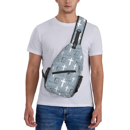 Jesus Crossbody Sling Bag For Women Men Fashion Jesus Christian Cross Chest Bag Shoulder Sling Backpack Daypack For Sport Travel Hiking - color: Jesus Christian Cross 7