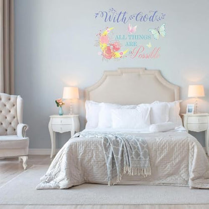 JINGIHE Vinyl Inspirational Quotes Stickers (Colorful) - color: Colorful