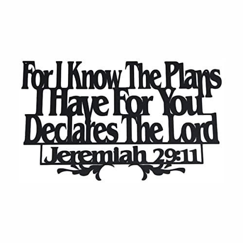 Inspirational Word Art, Christian Faith Biblical Verse Wall Sign, Hand-Made Wooden Decoration Plaque for Home, Office, Church, 11 x 17 inches (Know the Plans) - color: Know The Plans
