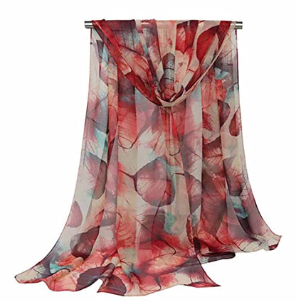 Pokeedioty Scarfs for Women Lightweight Scarves Elegant Floral Pattern Sheer Scarfs Shawls Wraps - color: Yh-111