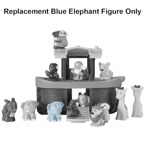 Replacement Part for Fisher-Price Little People Noah's Ark Playset - HNG03 ~ Replacement Blue Elephant Figure ~ Works with Other Sets Too ~ Children's Bible Story Playset Figure