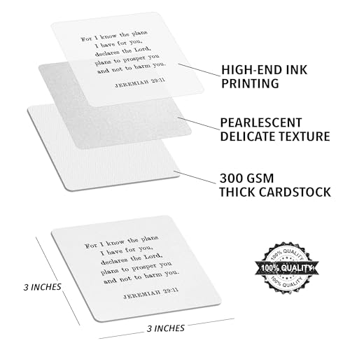 Bible Verse Cards, 60 Scripture Cards with Bible Verses - color: Pearl 02