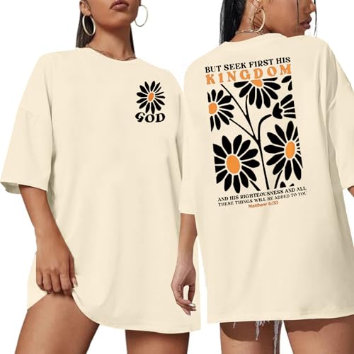 Christian Shirts for Women Jesus Shirt Christian Graphic Tees - color: Apricot, size: XX-Large