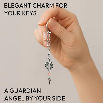 Christian Gifts for Men, Daily Bible Verse Cross for Car Mirror Hanging - color: Angel's Protection