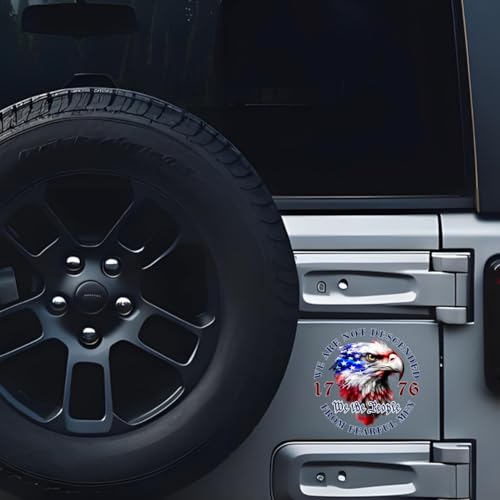 We The People 1776 American Bald Eagle Flag Patriotic Vinyl Car Decals
