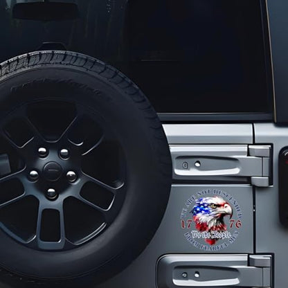 We The People 1776 American Bald Eagle Flag Patriotic Vinyl Car Decals