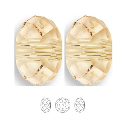 24pcs Adabele Austrian 6mm Faceted Rondelle Crystal Bead Yellow Champagne - color: Gold Champagne, size: 4mm x 6mm - 24pcs