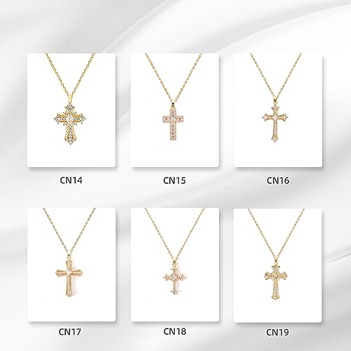 Cross Pendant Necklace for Women Jewelry Gold Cross Necklaces for Women Cross Necklace Minimalist Trendy Jewelry Valentines Day - style: CN18