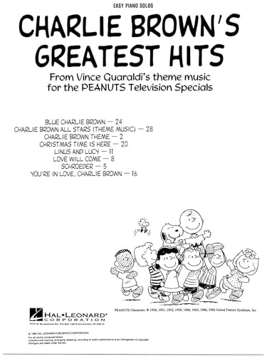 Vince Guaraldi: Charlie Brown's Greatest Hits Easy Piano Songbook | 8 Classic Peanuts Favorites for Intermediate Piano Students with Chord Names | Arranged by Bill Boyd - Iconic TV Jazz Themes