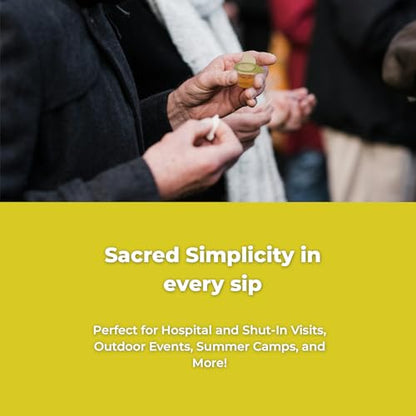 Kingdom Prefilled Communion Cup with Wafers(500ct-white juice) Sealed in a Single-Serving Container with Upto 1-Year Shelf Life,Perfect for Holy Eucharist Celebration in Hospitals,Summer Camps, & More - size: 500 Count (White Juice)