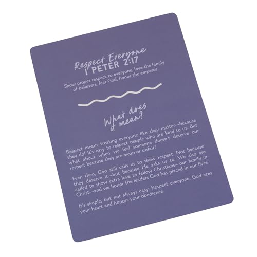 Bible Flash Cards for Kids – Christian Conversation Cards with Scripture & Prompts – Character Building (Respect, Obedience, Courage, Kindness)