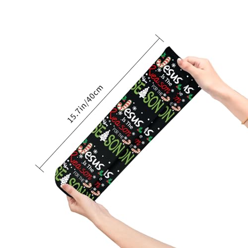 Happy New Year 2024 Unisex Sports Socks - Winter Casual Dress Fashion Socks - color: Jesus is the Reason for the Christmas Season-2