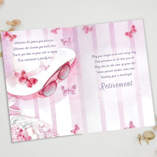 Retirement Card for Women, Funny Farewell Card for Coworker - color: BK-001