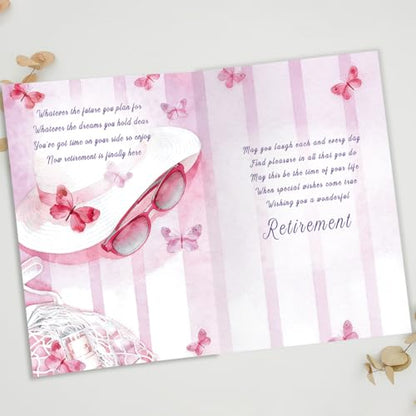 Retirement Card for Women, Funny Farewell Card for Coworker - color: BK-001