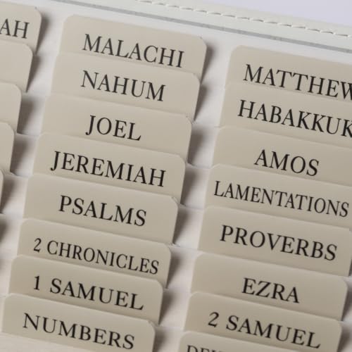 UPAFEXXI-Laminated Bible Tabs with Book Summaries, Bible Study Supplies - color: Summaries Gray2
