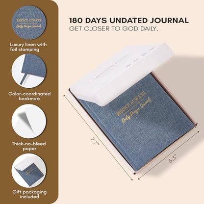 ilohaus Undated Bible Journal Bundle for Women and Men, 2-Pack Daily Devotional Notebooks with Prayer, Scripture, Gratitude Prompts, 8.5 x 5.5 Inches – Thoughtful Christian Catholic Gift