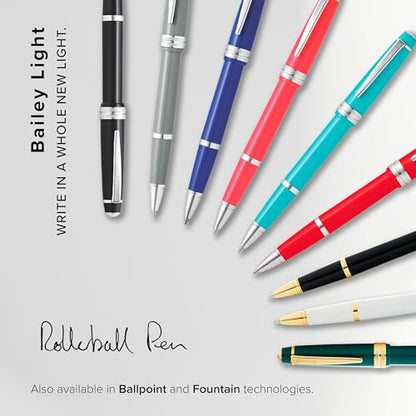 Cross Bailey Light Rollerball Pen, Polished Red, Medium Point, Black Ink - color: Red