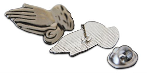 4-Piece Religious Mixed Crosses, Praying Hands, & Dove Lapel or Hat Pin & Tie Tack Set with Clutch Back by Novel Merk