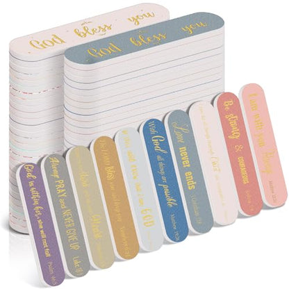 100 Christian Gifts for Women Bulk, Boho Bible Scripture Nail Files - style: Simple