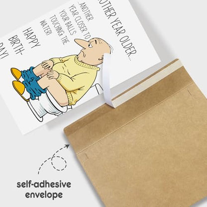 Funny Birthday Card for Men, Rude Aging Birthday Card for Husband Boyfriend Brother Dad Friend Uncle, Snarky 40th 50th 60th 70th Bday Cards Gift - color: Another Year Old