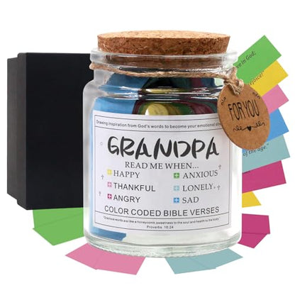108 Bible Verse Cards to Bring Grandpa Comfort, Strength and Hope - style: Bible Verses Jar for Grandpa