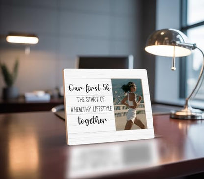 Our First 5K Running Picture Frame - color: running