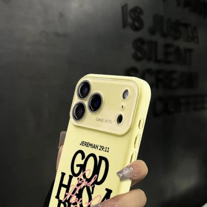 God Has A Plan Christian iPhone Case, Bible Verse Design Phone Case for iPhone 17 Pro Max 16 15 Plus 14 13 12, Shockproof Durable Protective Case (Black,iPhone 17 Pro Max) - color: Black, size: iPhone 17 Pro Max