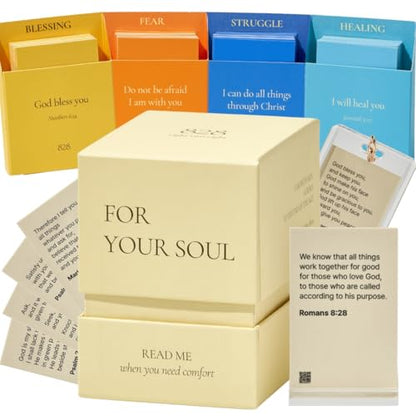 828 Verse Box, Read Me When You Need Comfort - 108 Bible Verse Cards With 108 Complete Devotionals & Prayers, Thoughtful Christian Gift Set, Christian Gifts for Women and Men, Graduations Gift, Teacher Appreciation Gift, Religious Gifts , Gifts For Him an