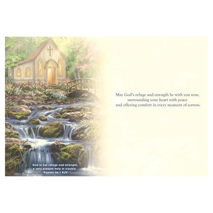 KJV Church Stream Sympathy Card, 1 Count - color: Peaceful Prayer