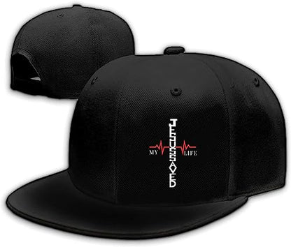 Chef Hat Flat Bill Hats for Men Funny Double Knives Kitchen Adjustable Baseball Cap Snapback Hat for Women - color: Saved My Life