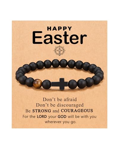 Cross Bracelet, To Mens Boys Christian Gifts for Birthday Christmas - style: Easter