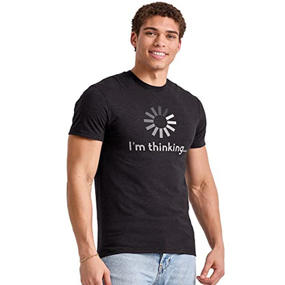 Hanes Men's Essentials Short Sleeve Graphic Tee - color: I'm Thinking, size: Medium