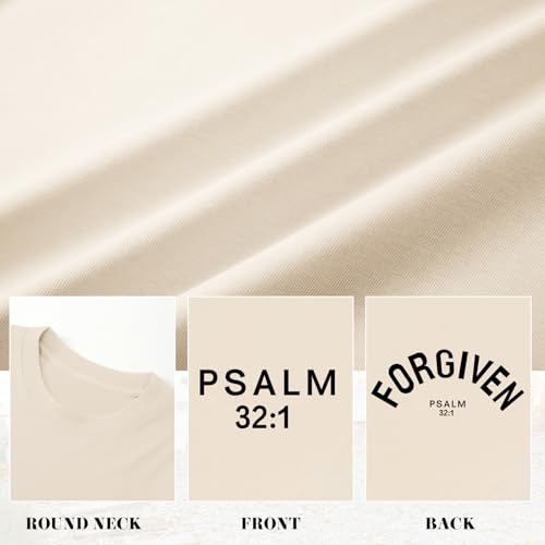 Christian Jesus Shirts for Men God Religious Faith Shirt Bible Verse Inspirational Oversized Graphic Tees Tops - color: Apricot, size: Medium