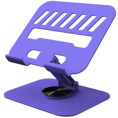Metal Tablet Stand Holder Adjustable for iPad Kindle Tab, Purple - color: Purple