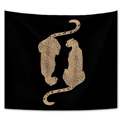 KAIOUS Y2k Leopard Print Wall Hanging Tapestry, 50x58, Black - color: Black Leopard, size: 58"L x 50"W