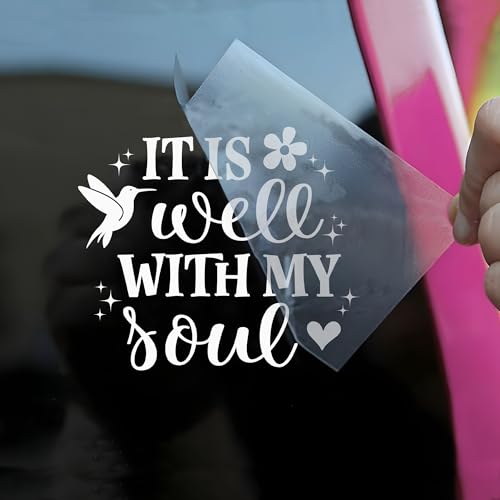 It is Well with My Soul Car Decal Hummingbirds Stickers Bible Verse Christian Birds Flowers Car Window Accessories Affirmations Vinyl Waterproof 6 Inches Bumper Sticker Gift for Friend - style: It is Well With My Soul