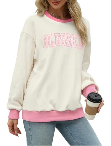 KNEYATTA Christian Sweatshirts for Women God Is Good Colorblock Sweatshirt Blessed Pullover Jesus Faith Long Sleeve Shirts