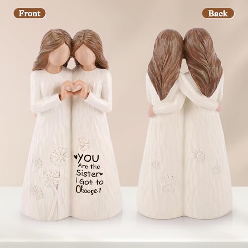 Friendship Gift for Women, Best Friend Birthday Gift, Friendship Figurines - color: White-friendship