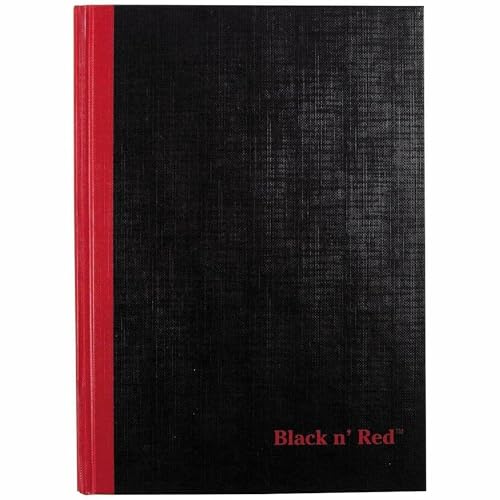 Black n Red - A5 Feint Lined Notebook Pad - size: 1 Count, style: Small